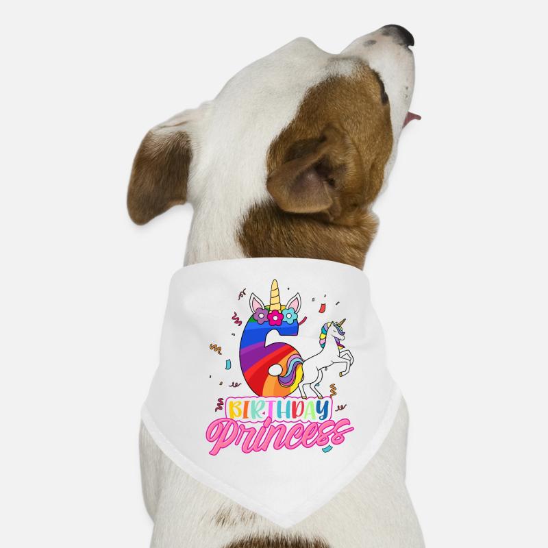 6. Geburtstag Mädchen Hunde-Bandana