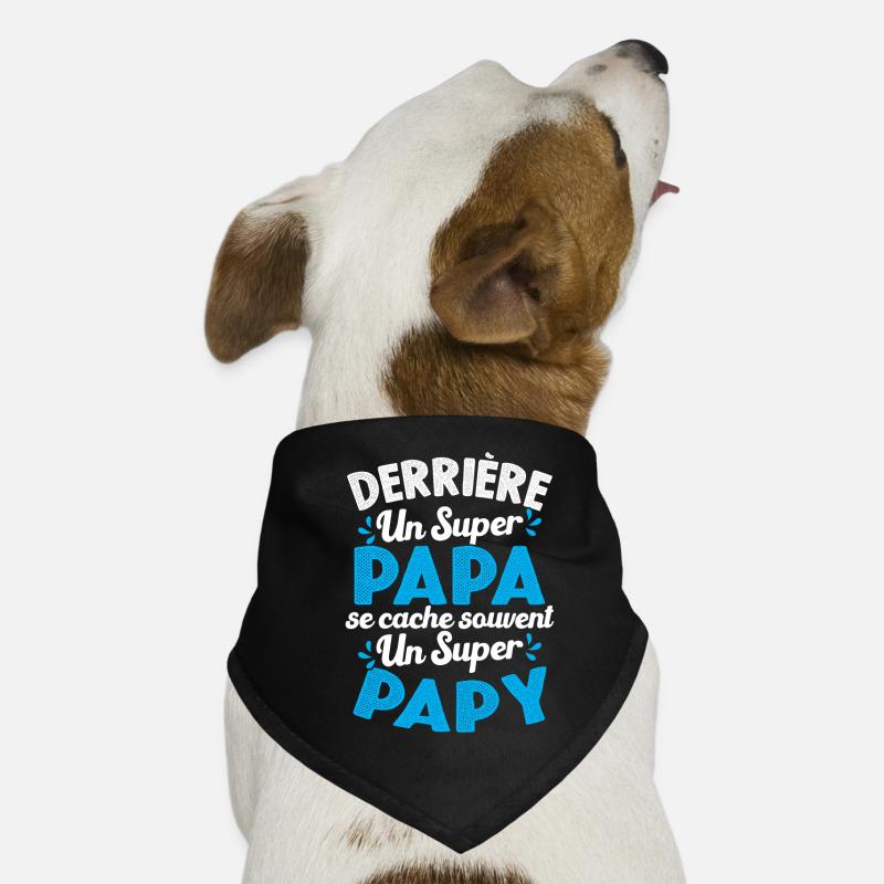 Derrière Un Super Papa Se Cache Un Super Papy Bandana pour chien