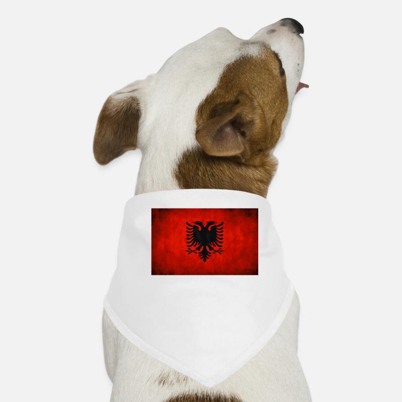 Drapeau albanais Aigle à deux têtes Albanais albanais Bandana pour chien