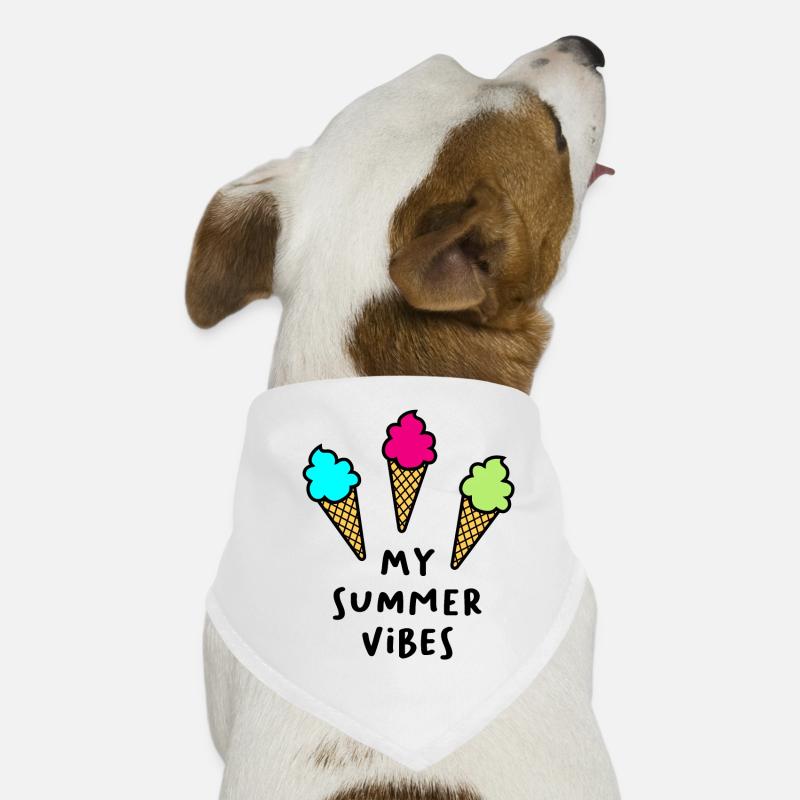 Summer Vibes Eis Quote Sommer Urlaub cool Fun Dog Bandana