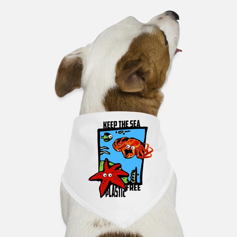 Keep the sea plastic-free Dog Bandana