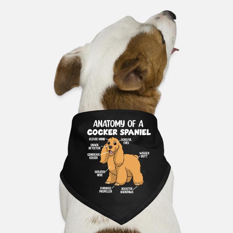Anatomy of a Cocker Spaniel Dog Bandana