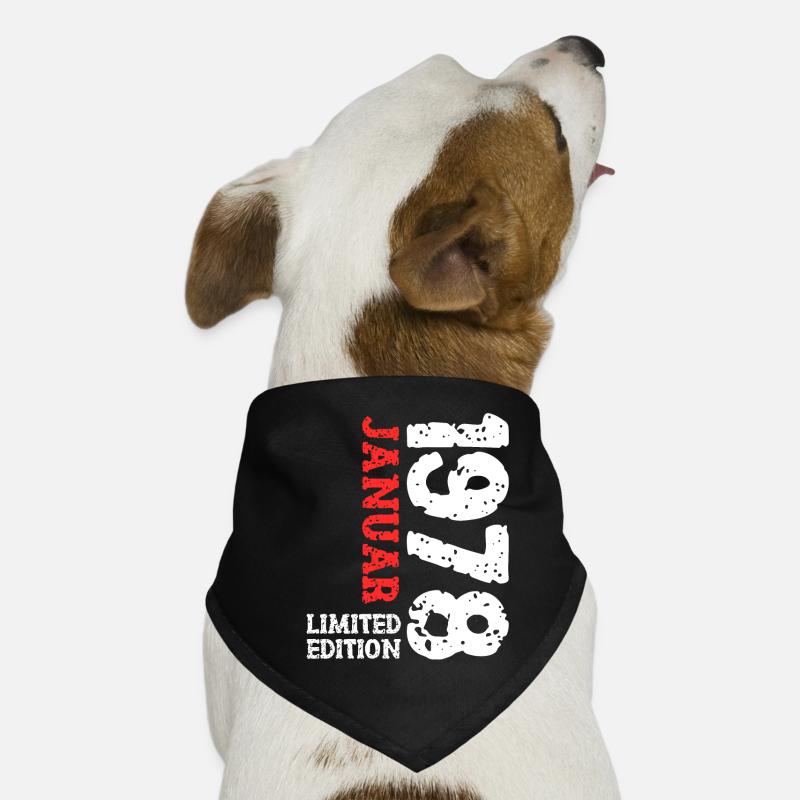 1978 janvier édition limitée déco tenue d’anniversaire Bandana pour chien