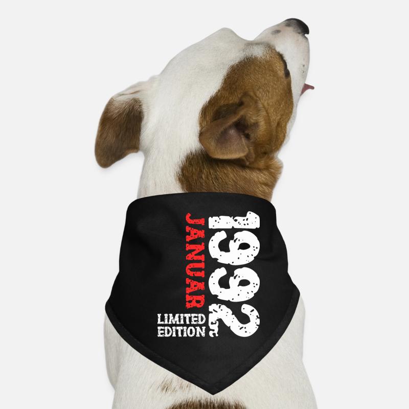 1992 janvier édition limitée déco tenue d’anniversaire Bandana pour chien