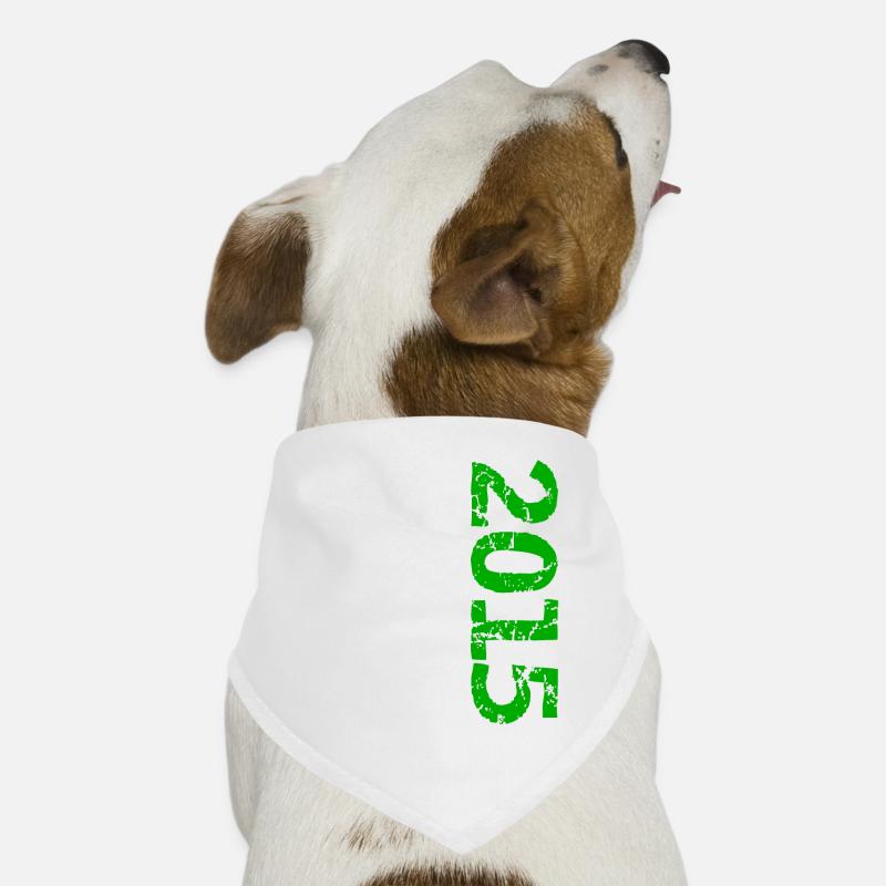 2015 Limited Edition Geburtstag Geschenk Deko - Hunde-Bandana - Weiß