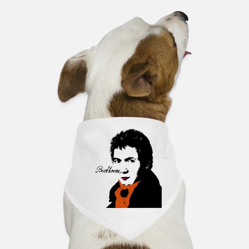 Beethoven - Hunde-Bandana - Weiß