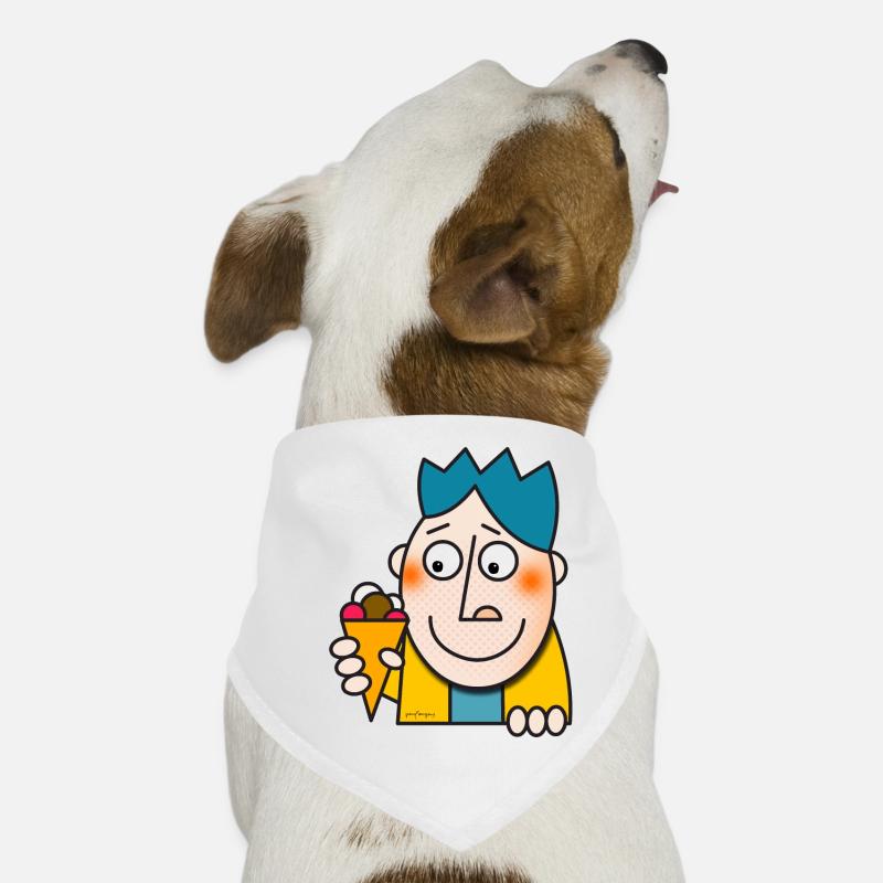 "Eiscreme" - Hunde-Bandana - Weiß