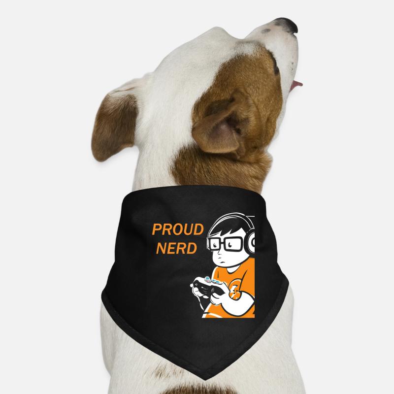 Zocken Streber Nerd Hunde-Bandana