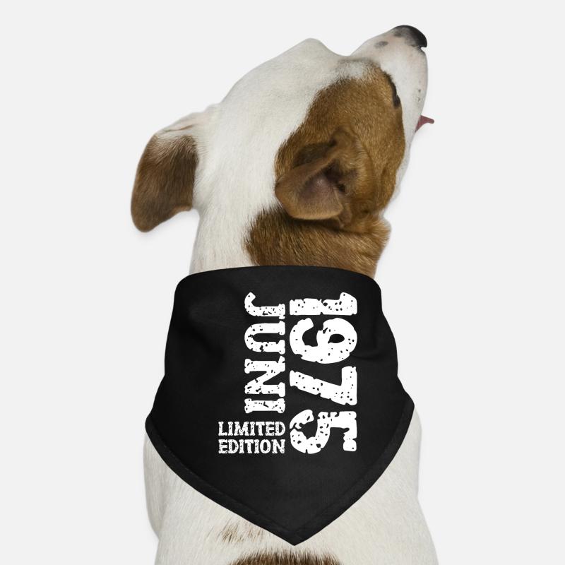1975 Juni Limited Edition Geburtstag Geschenk Hunde-Bandana