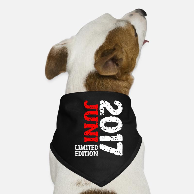 2017 Juni Limited Edition Geburtstag Geschenk Hunde-Bandana