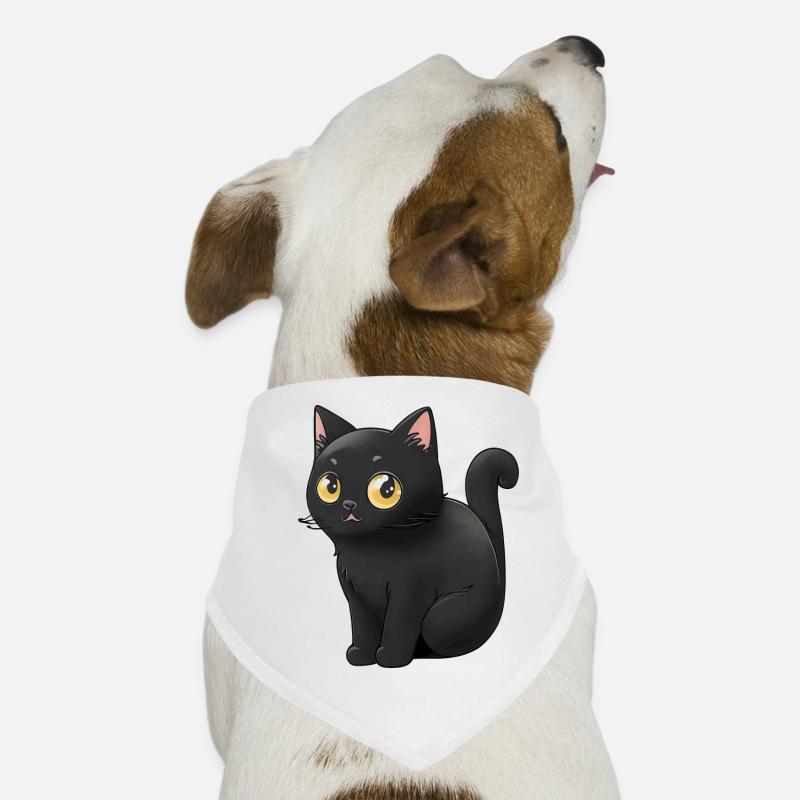 Cute Black Cats Sticker Stcker Dog Bandana