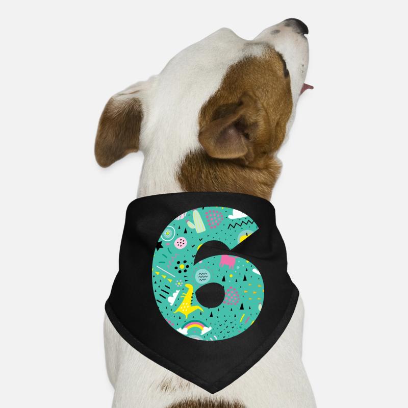 Personalized Birthday Number 6 Dog Bandana