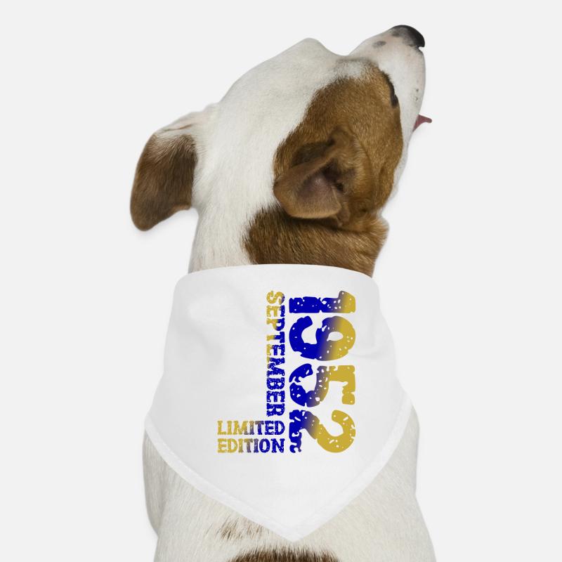 1952 September Limited Edition 71. Geburtstag Deko Hunde-Bandana