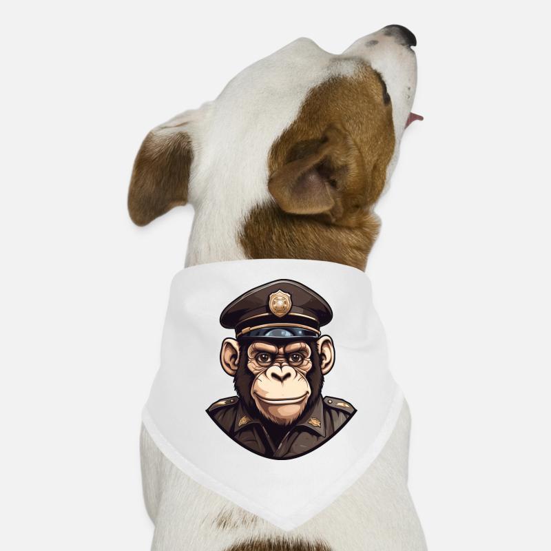 Police Chimpanzee Dog Bandana