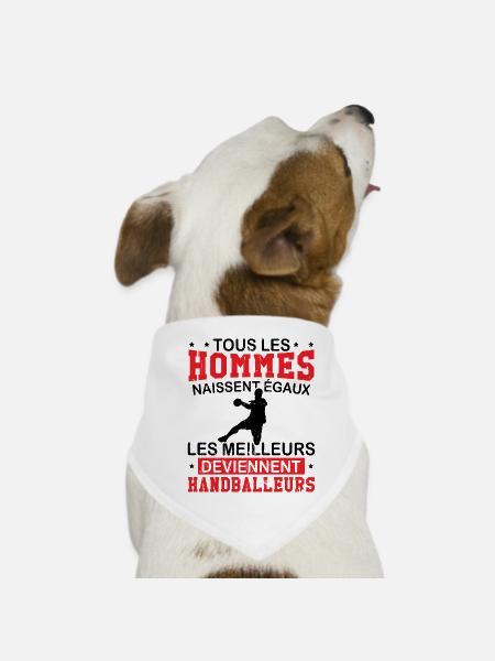 Les meilleurs deviennent handballeurs - Bandana pour chien - blanc - Devant