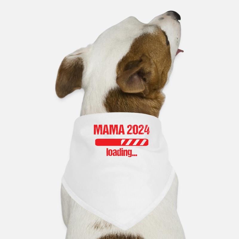 Mama 2024 Loading Schwangerschaft Bekanntgabe Baby Hunde-Bandana