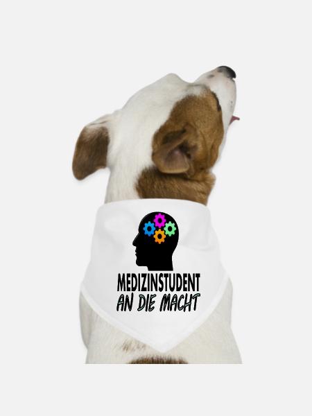 Medizinstudent Medizin studieren Geschenk - Hunde-Bandana - Weiß - Vorne