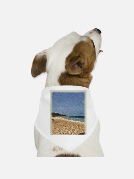 Meeresrauschen - Hunde-Bandana - Weiß