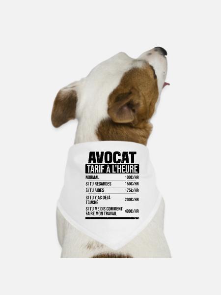 Avocado Stundensatz Humor Geschenkidee - Hunde-Bandana - Weiß - Vorne