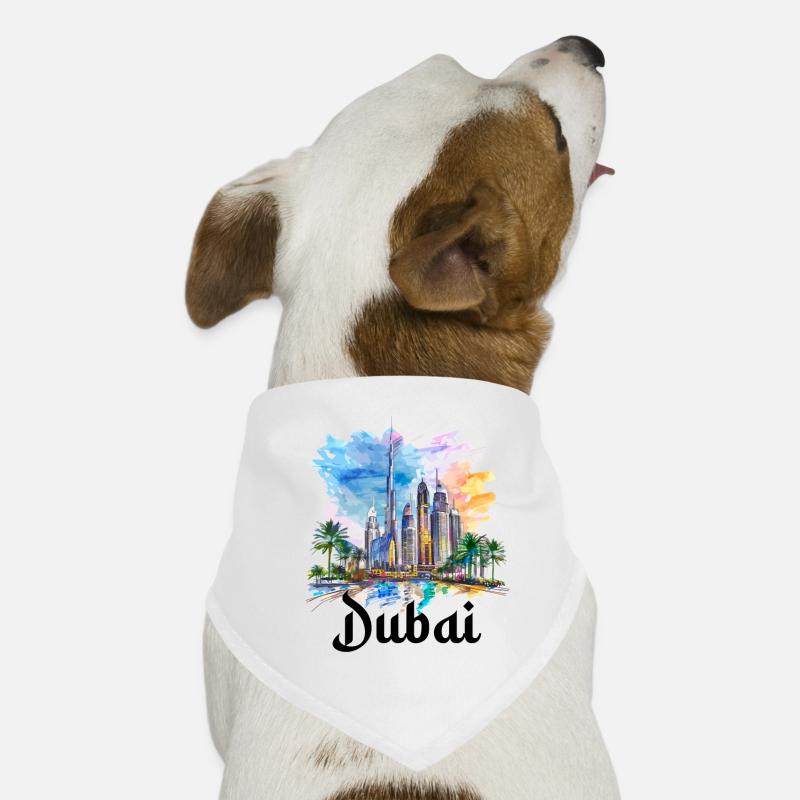 Dubai Skyline Arab Emirates Hunde-Bandana