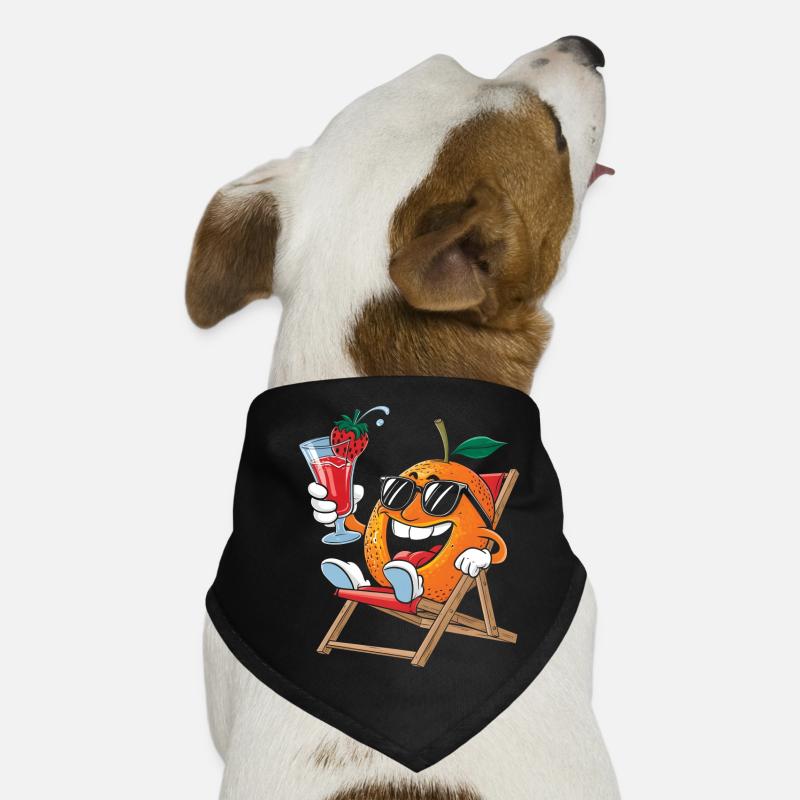 Orange Hunde-Bandana