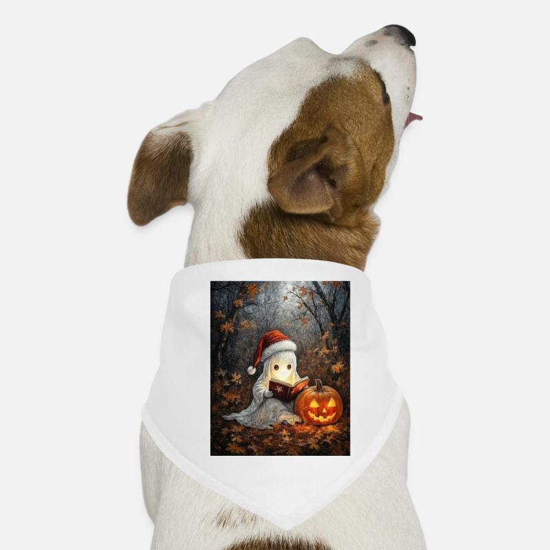 Halloween Gift Ghost with Christmas Hat Decoration Dog Bandana