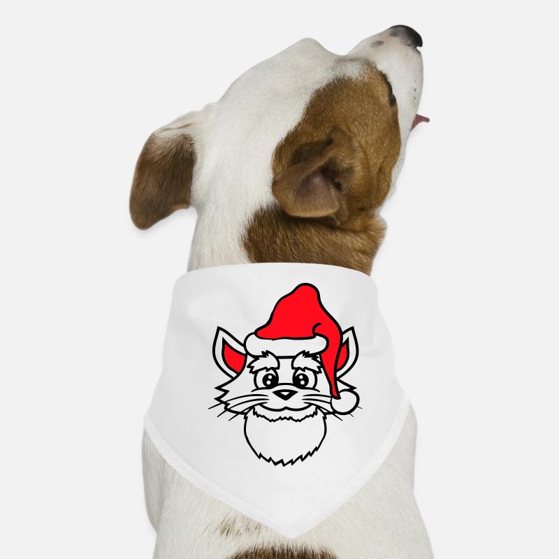 Santa Claus Cat Winter Christmas Hat Head Dog Bandana