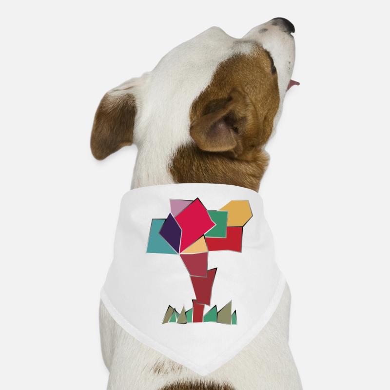 Happy tree - Dog Bandana - white