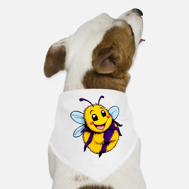 Happy Bumblebee Dessin animé Illustration Bandana pour chien