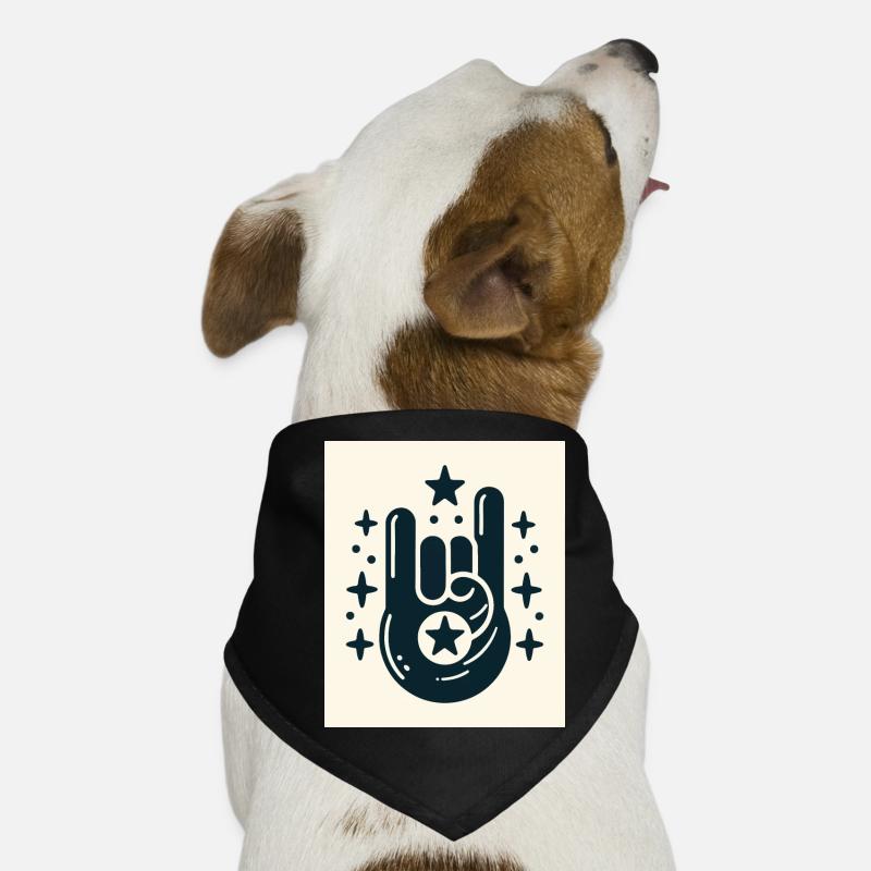 Rock On Hand-Geste mit den Stars Hunde-Bandana