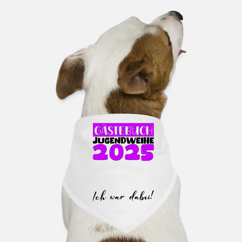 Jugendweihe 2025 Gästebuch Geschenk Mädchen Jungen Hunde-Bandana