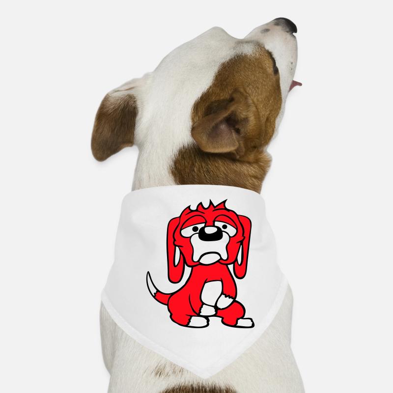 Le chien a l’air malheureux, triste, timide, peur Bandana pour chien