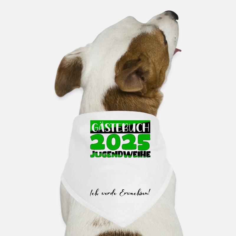 Jugendweihe 2025 Gästebuch Geschenk Mädchen Jungen Hunde-Bandana