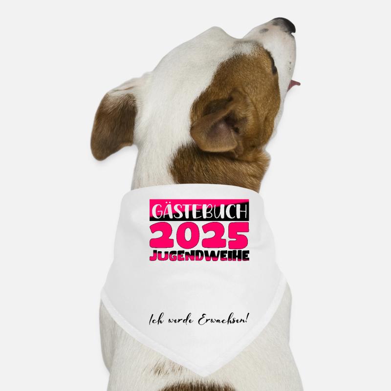 Jugendweihe 2025 Gästebuch Geschenk Mädchen Jungen Hunde-Bandana