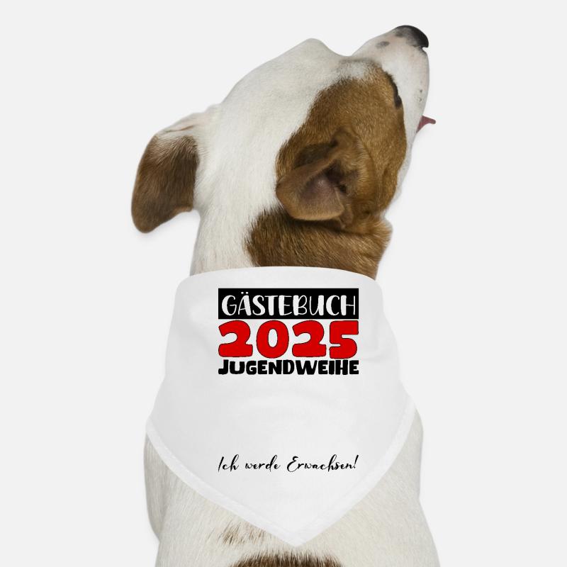 Jugendweihe 2025 Gästebuch Geschenk Mädchen Jungen Hunde-Bandana