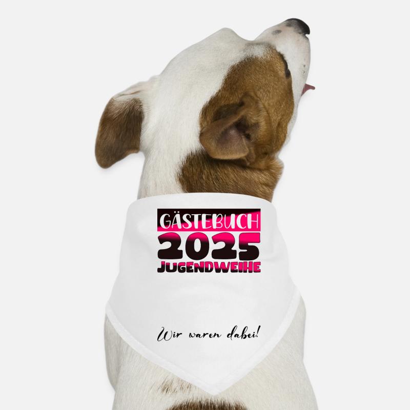 Jugendweihe 2025 Gästebuch Geschenk Mädchen Jungen Hunde-Bandana