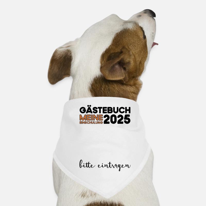 Gästebuch Einschulung 2025 Junge Mädchen Schulkind Hunde-Bandana