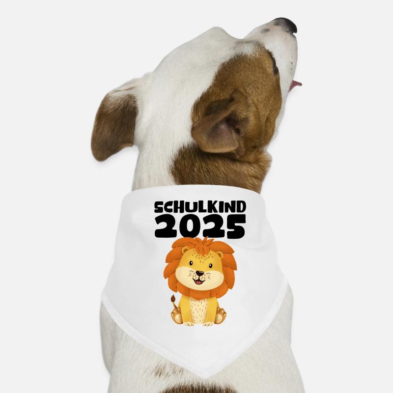 Schulkind 2025 Junge Mädchen Einschulung 2025 Deko - Hunde-Bandana - Weiß