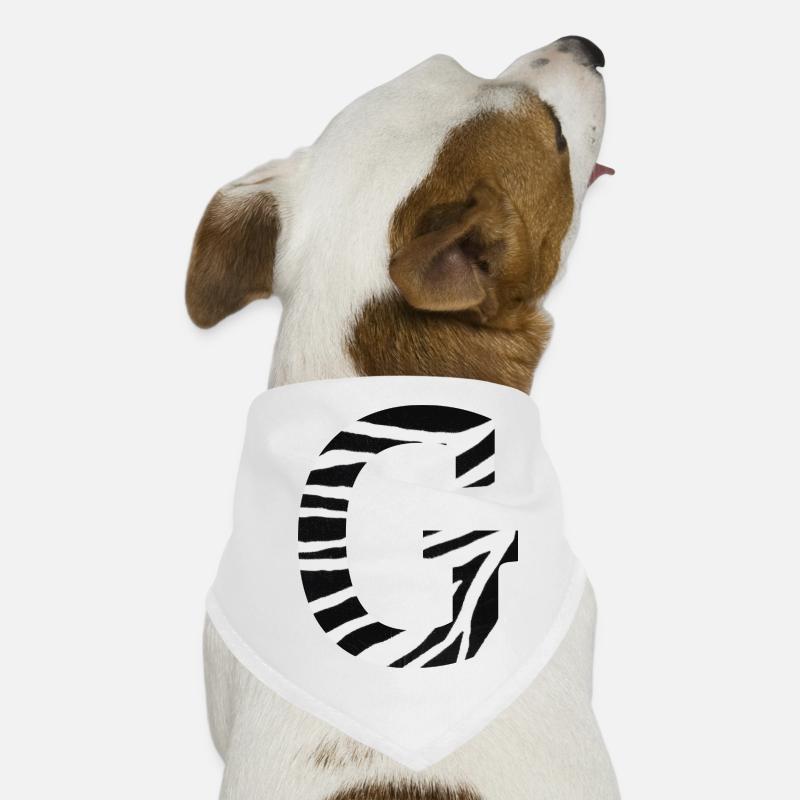 Letter g zebra Dog Bandana