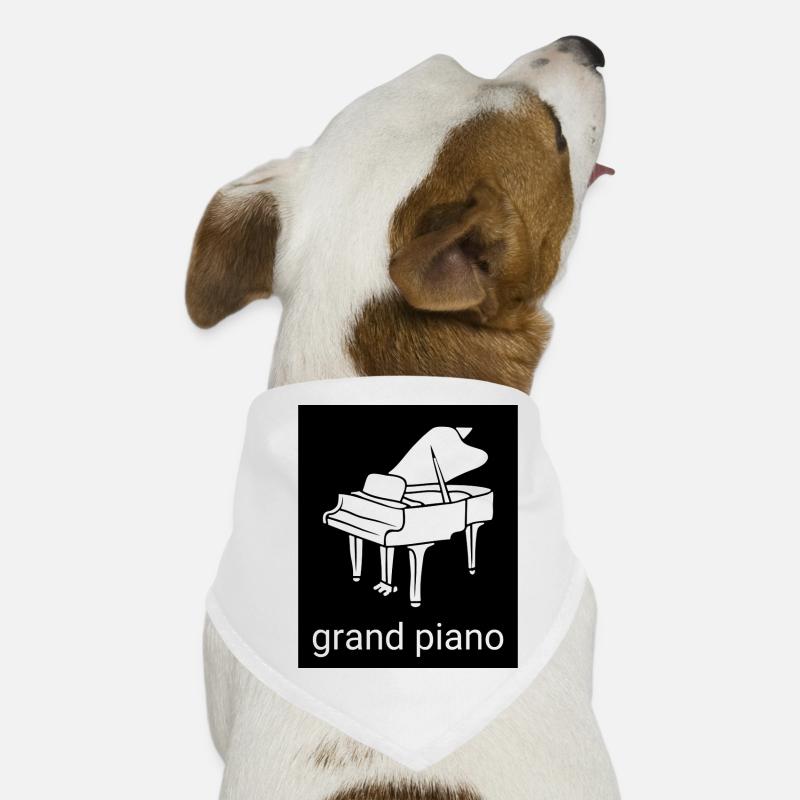 Large Piano Silhouette Dog Bandana