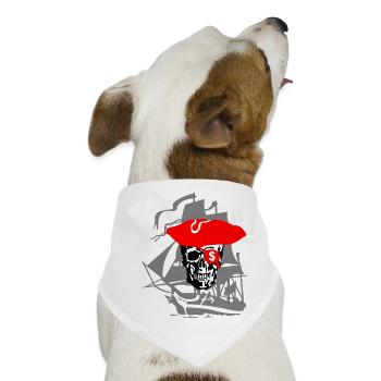 Pirat - Hunde-Bandana - Weiß - Vorne