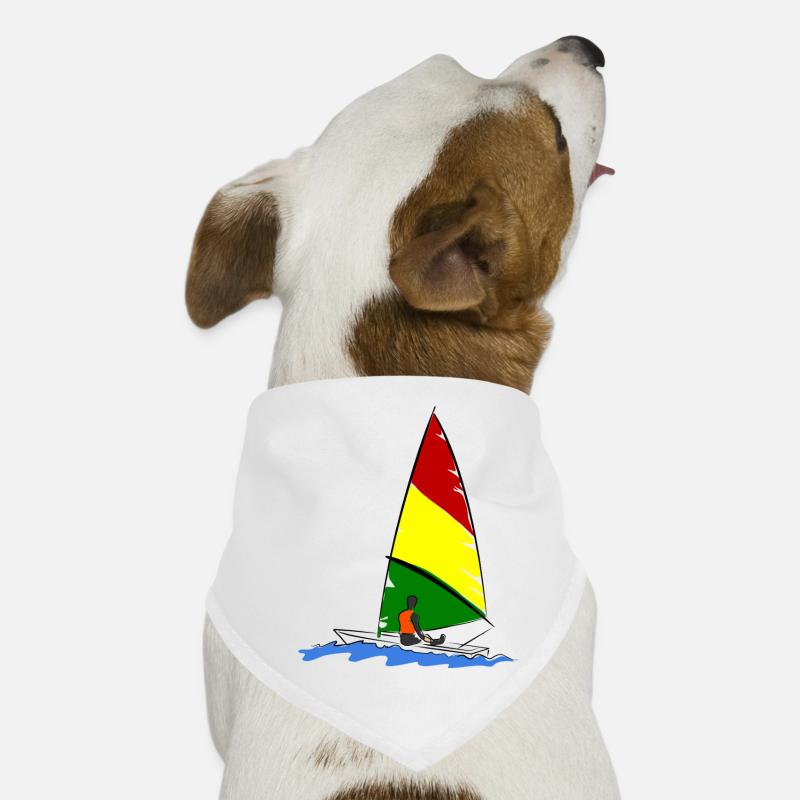 Segelboot mit Segler Hunde-Bandana