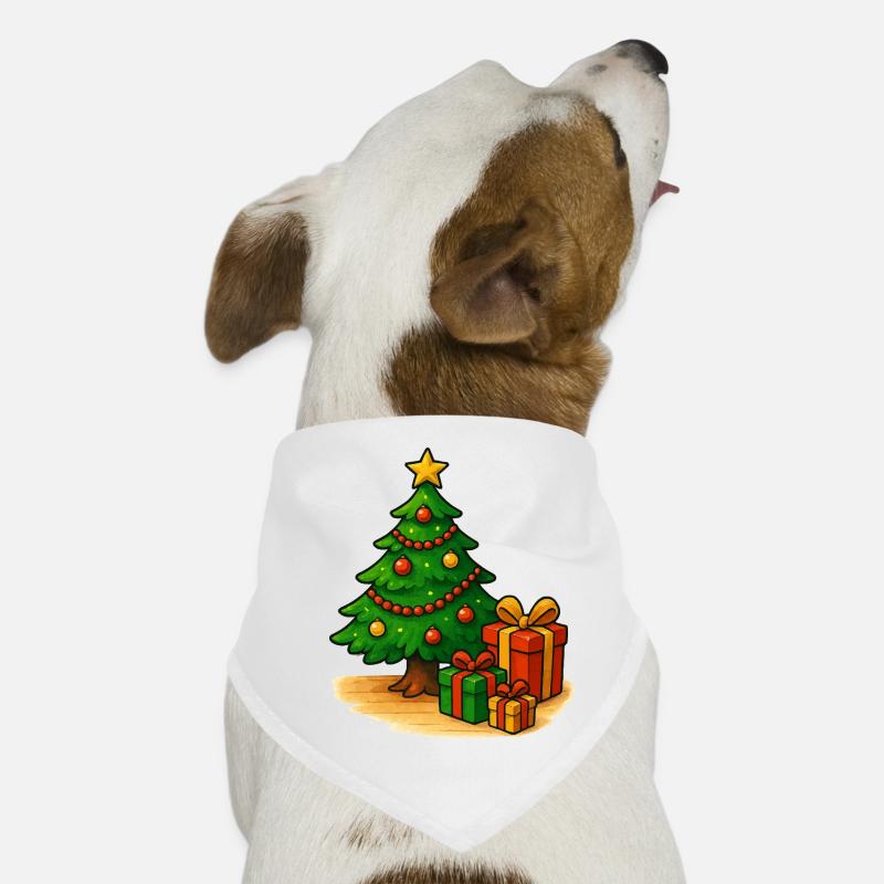 Christmas Tree with Gifts Pattern Dog Bandana