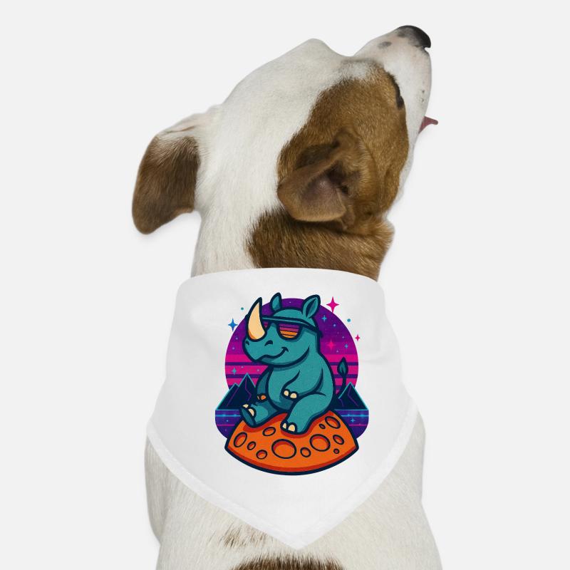 Cosmic Rhino Retro Hunde-Bandana