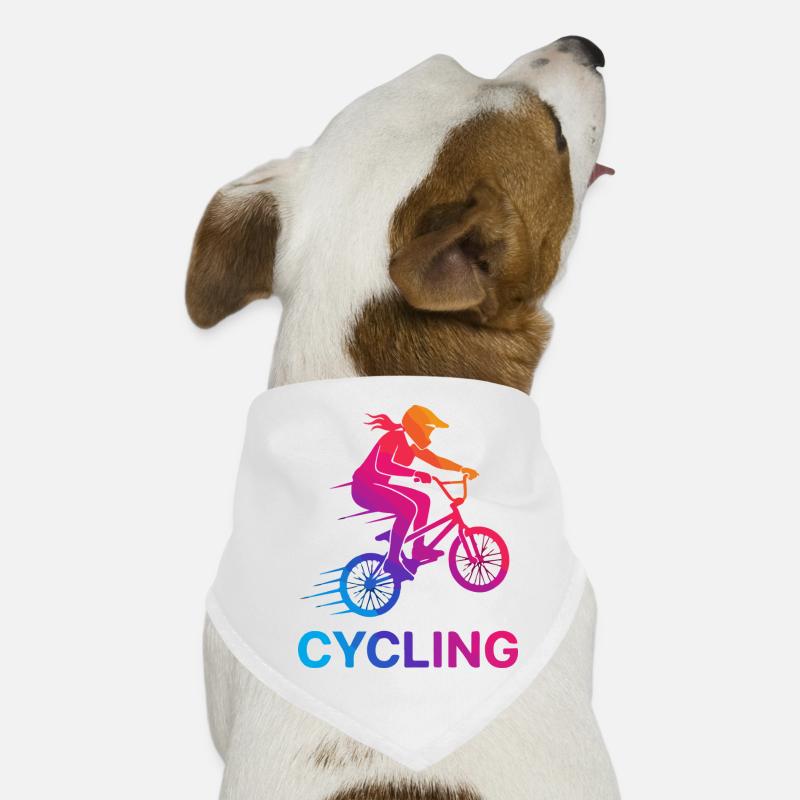 Silhouette du cycliste en pente Bandana pour chien