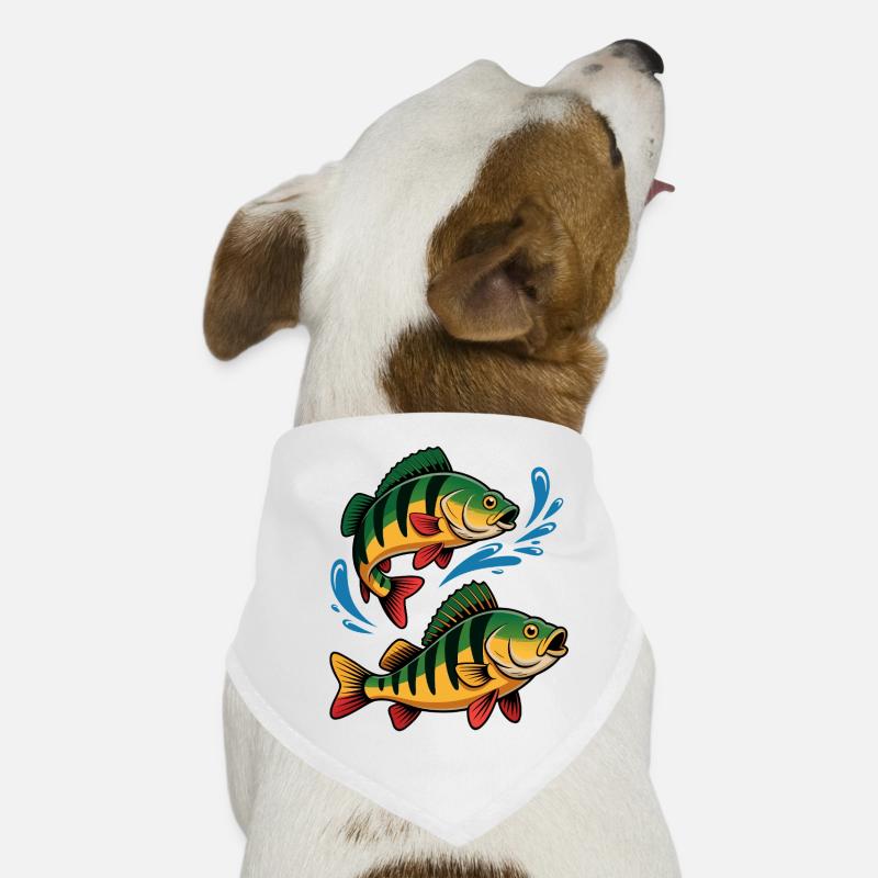Deux perches – Conception de pêcheurs pour pêcheurs sportifs Bandana pour chien