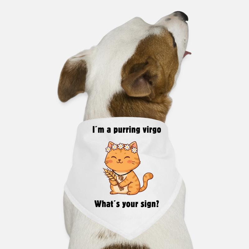 Signe du zodiaque Chat Vierge – Chat Vierge mignon Bandana pour chien