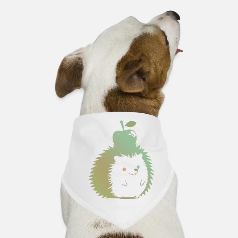 Pastel Hedgehog with Apple Dog Bandana