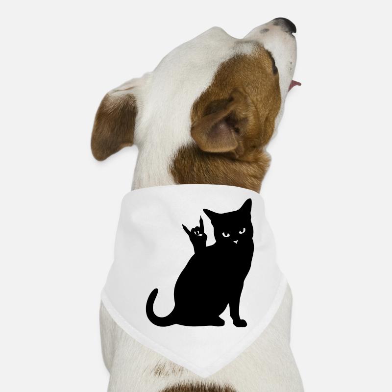 Black Cat – Devil Horns Silhouette Dog Bandana