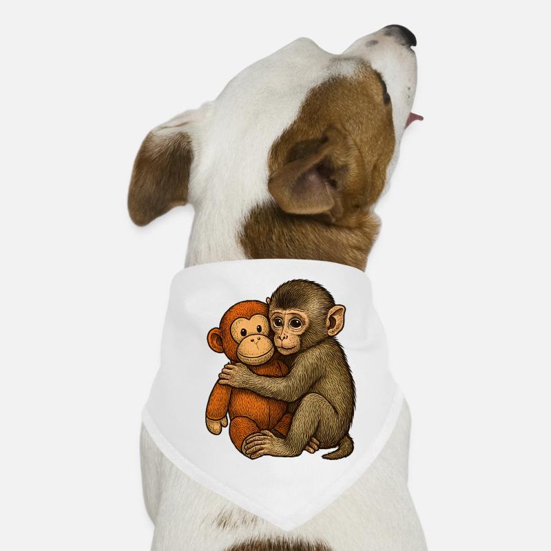 Monkey Hug Friendship Dog Bandana